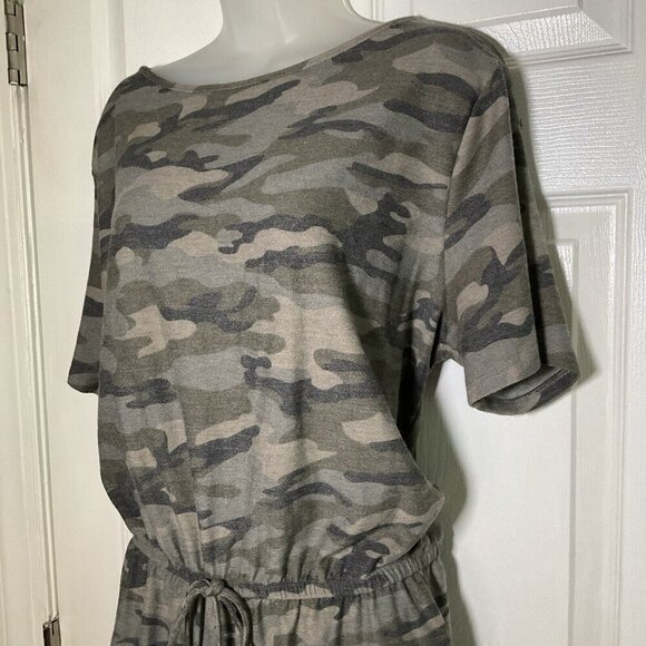 camo camouflage Romper Green Pockets Lightweight Loungewear Size 3XL Pockets - Picture 3 of 13